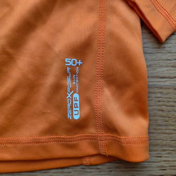 Boy's Rash Guard | Size 7-8 | Long Sleeves Hood Orange EUC - Picture 2 of 5